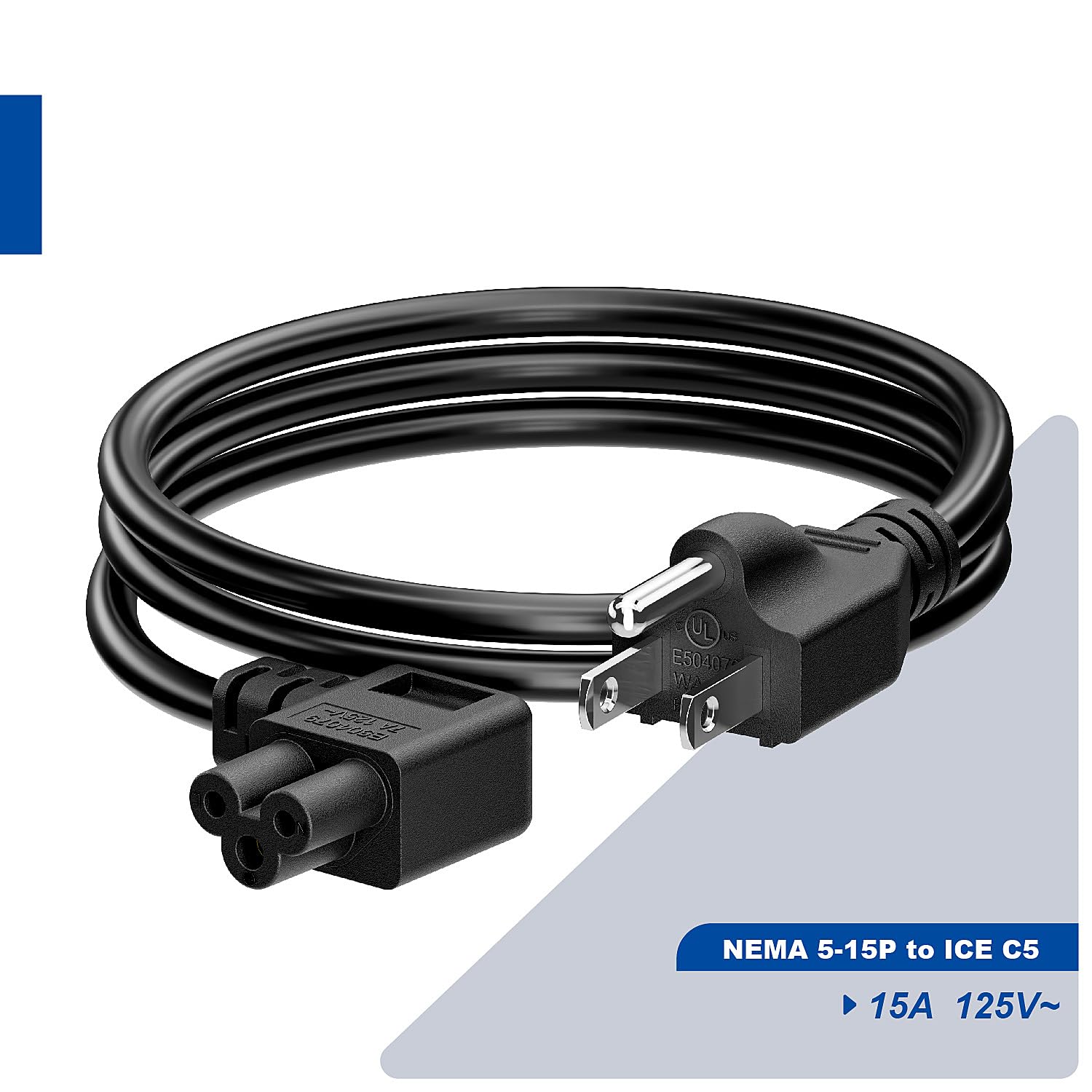 Amazon.com: 3.3Feet Nema 5-15P to IEC C5 Right Angle Power Cord